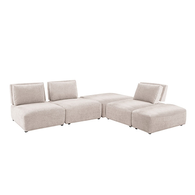 Furniture Of America Stavanger L-Sectional FM63001LB-F Light Brown Contemporary - sofafair.com