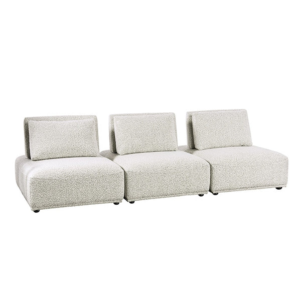 Furniture Of America Stavanger 3-Seater FM63001LG-A Light Gray Contemporary - sofafair.com