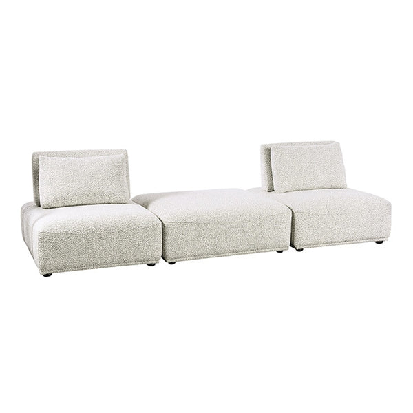 Furniture Of America Stavanger 2-Seater w/ Square Ot FM63001LG-C Light Gray Contemporary - sofafair.com