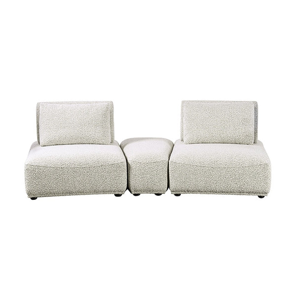 Furniture Of America Stavanger Curved 2-Seater w/ Ot FM63001LG-D Light Gray Contemporary - sofafair.com