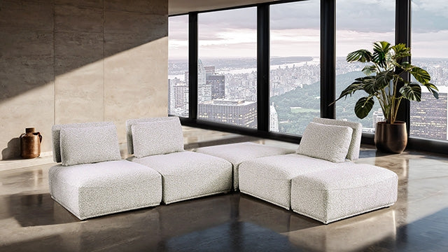 Furniture Of America Stavanger L-Sectional FM63001LG-F Light Gray Contemporary - sofafair.com