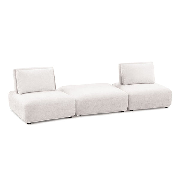 Furniture Of America Stavanger 2-Seater w/ Square Ot FM63001WH-C White Contemporary - sofafair.com