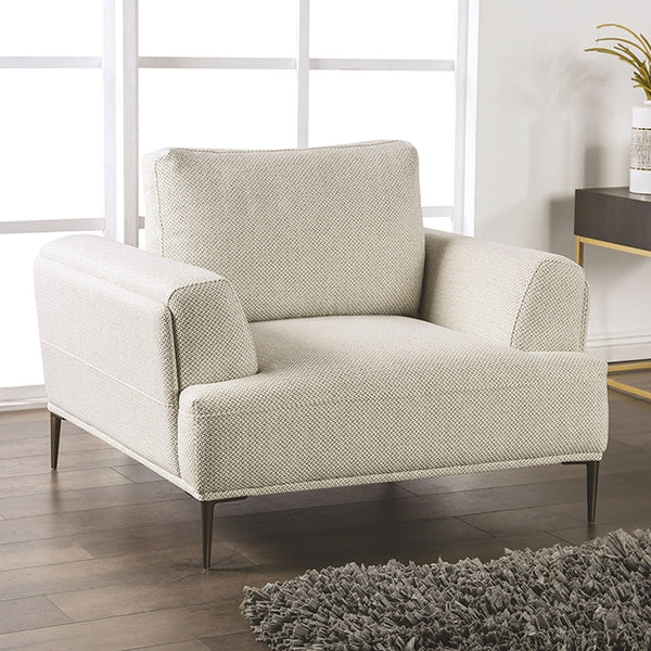 Furniture Of America Gladbach Chair FM63007BG-CH Beige Contemporary - sofafair.com