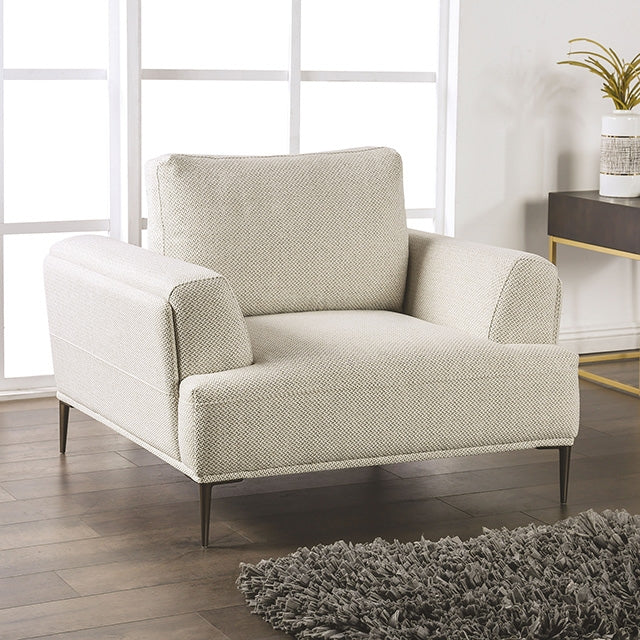 Furniture Of America Gladbach Sectional, Right Chaise FM63007BG Beige Contemporary - sofafair.com