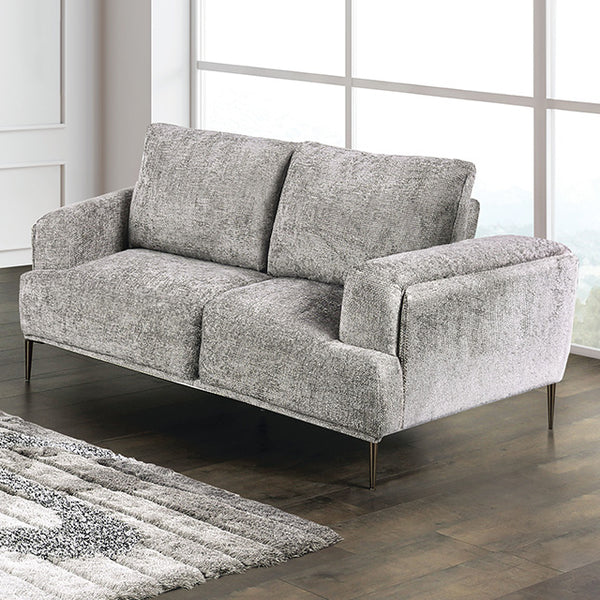 Furniture Of America Gladbach Loveseat FM63007GY-LV Gray Contemporary - sofafair.com