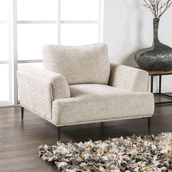 Furniture Of America Gladbach Chair FM63007LB-CH Light Brown Contemporary - sofafair.com