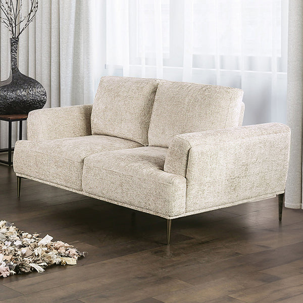 Furniture Of America Gladbach Loveseat FM63007LB-LV Light Brown Contemporary - sofafair.com