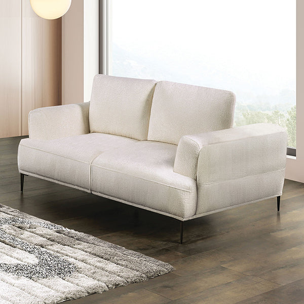 Furniture Of America Gladbach Loveseat FM63007WH-LV White Contemporary - sofafair.com