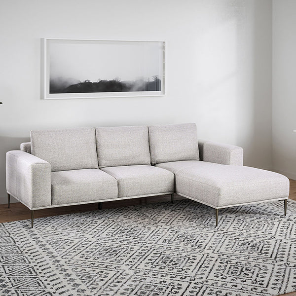 Furniture Of America Forde Sectional, Left Chaise FM63009GY Gray Contemporary - sofafair.com