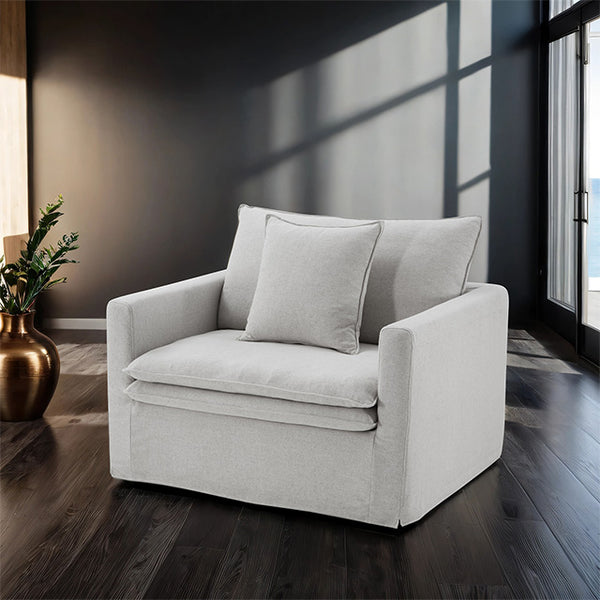 Furniture Of America Crayford Chair FM63010LG-CH Light Gray Traditional - sofafair.com