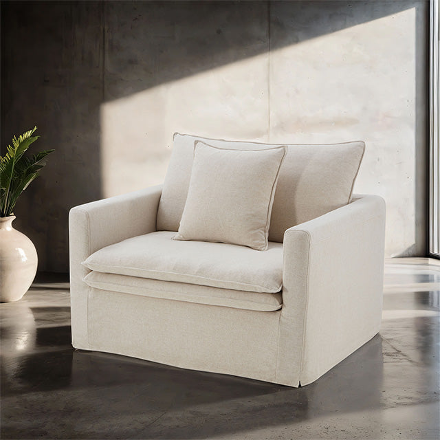 Furniture Of America Crayford Chair FM63010TP-CH Taupe Traditional - sofafair.com