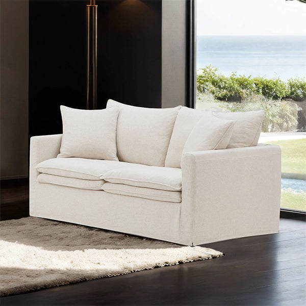 Furniture Of America Crayford Loveseat FM63010TP-LV Taupe Traditional - sofafair.com