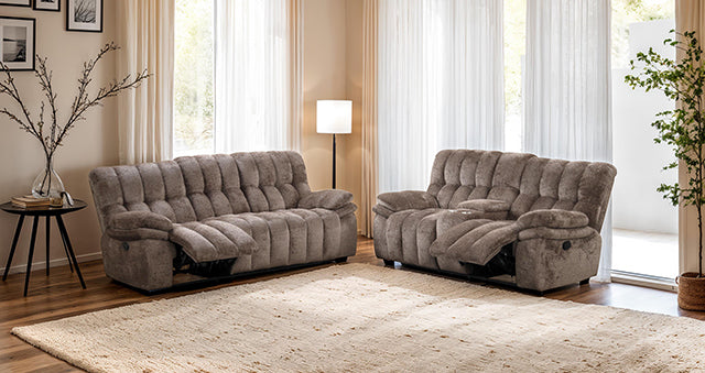 Furniture Of America Hieronymus Manual Sofa FM64001DB-SF-M Dark Brown Transitional - sofafair.com