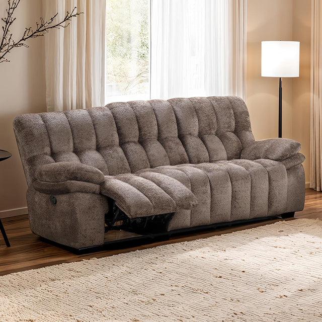 Furniture Of America Hieronymus Manual Sofa FM64001DB-SF-M Dark Brown Transitional - sofafair.com