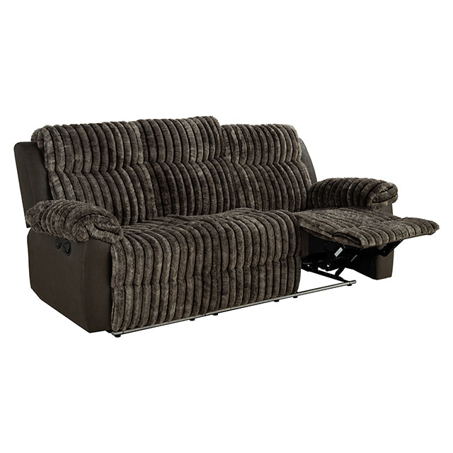 Furniture Of America Dionysus Manual Reclining Sofa FM64003BR-SF-M Brown Transitional - sofafair.com