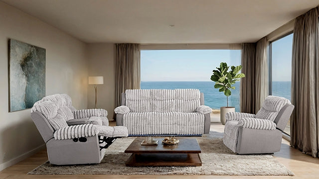 Furniture Of America Dionysus Manual Reclining Sofa FM64004GY-SF-M Gray Transitional - sofafair.com