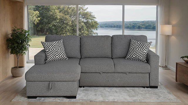 Furniture Of America Chatham Sectional FM64005GY-SECT-L Gray Contemporary - sofafair.com