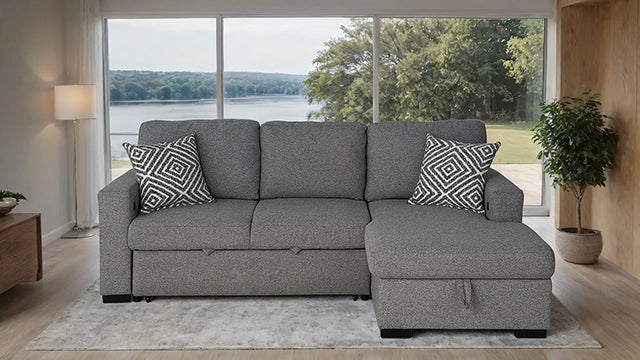 Furniture Of America Chatham Sectional FM64005GY-SECT-R Gray Contemporary - sofafair.com