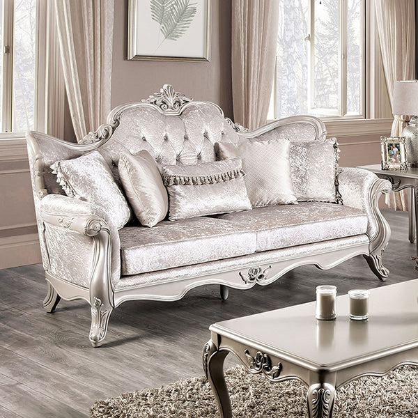 Furniture Of America Acapulco Sofa FM65001WH-SF Off-White Traditional - sofafair.com