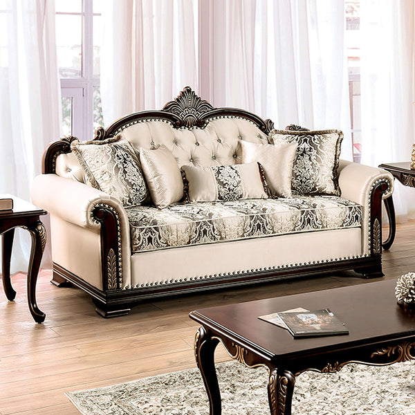 Furniture Of America Yucatan Sofa FM65004BG-SF Beige Traditional - sofafair.com