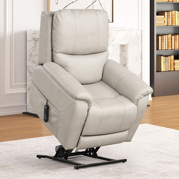 Furniture Of America Ethelreda Power Lift Chair FM68002LG-LC Light Gray Contemporary - sofafair.com