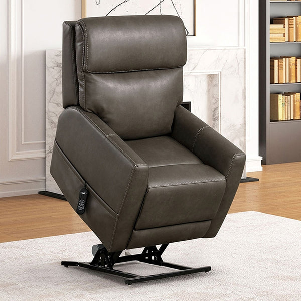 Furniture Of America Barnabas Power Lift Chair FM68003GY-LC Gray Contemporary - sofafair.com