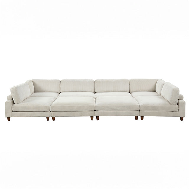 Furniture Of America Dagenham Sectional [ B ] FM6800BG-B Beige Contemporary - sofafair.com