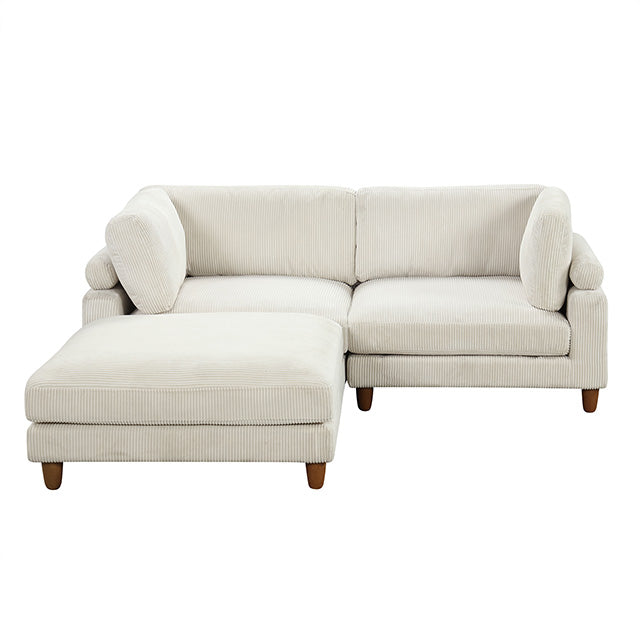 Furniture Of America Dagenham Sectional [ D ] FM6800BG-D Beige Contemporary - sofafair.com