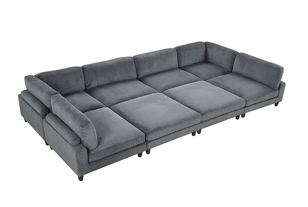 Furniture Of America Dagenham Sectional [ B ] FM6800GY-B Gray Contemporary - sofafair.com