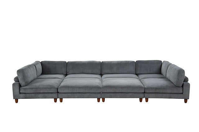 Furniture Of America Dagenham Sectional [ B ] FM6800GY-B Gray Contemporary - sofafair.com