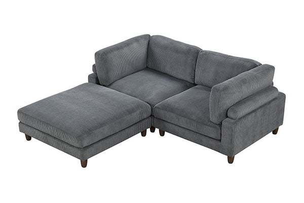 Furniture Of America Dagenham Sectional [ D ] FM6800GY-D Gray Contemporary - sofafair.com