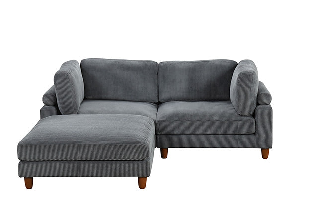 Furniture Of America Dagenham Sectional [ D ] FM6800GY-D Gray Contemporary - sofafair.com