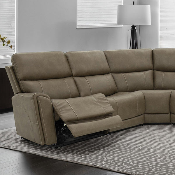 Furniture Of America Orpheus Power Sectional FM68100BR-SECT-PM Brown Contemporary - sofafair.com