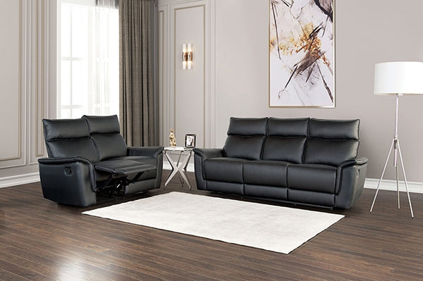 Furniture Of America Bienne Recliner Chair FM69002BK-CH-M Black Transitional - sofafair.com