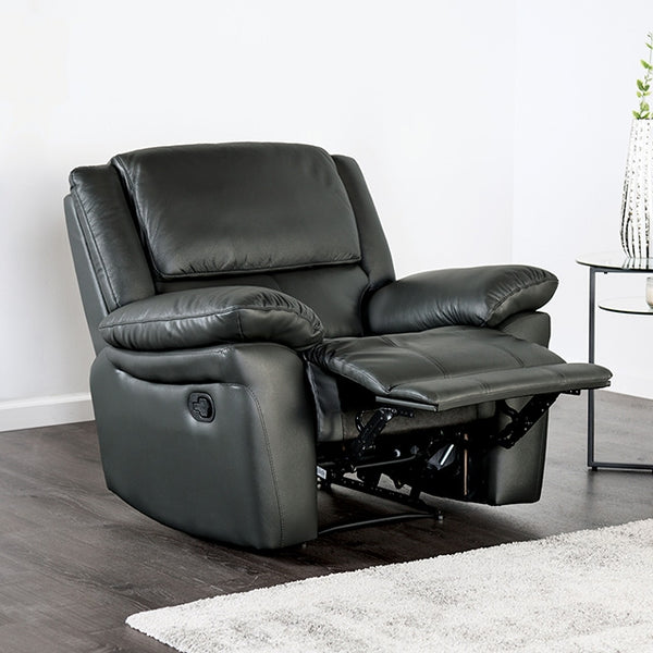 Furniture Of America Glarus Recliner Chair FM69003BK-CH-M Black Transitional - sofafair.com