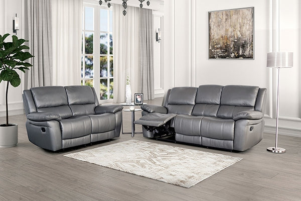 Furniture Of America Glarus Loveseat Manual Recliner FM69003DG-LV-M Dark Gray Transitional - sofafair.com