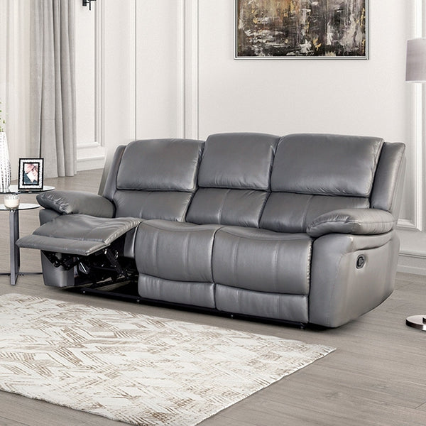 Furniture Of America Glarus Sofa Manual Recliner FM69003DG-SF-M Dark Gray Transitional - sofafair.com