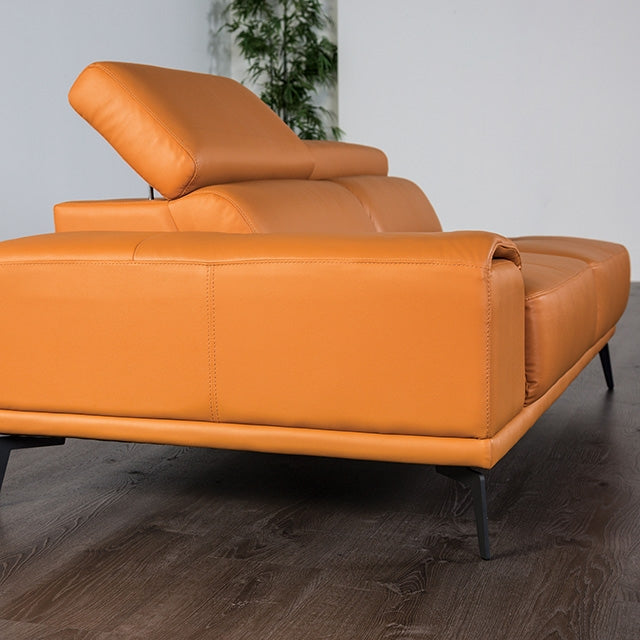 Furniture Of America Vadso Sectional, Left Chaise FM69005LB Tangerine Contemporary - sofafair.com