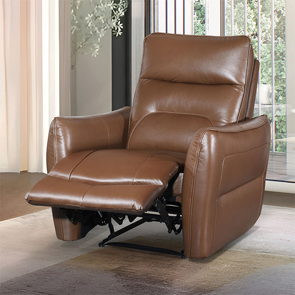 Furniture Of America Terentius Power Recliner FM69006BR-CH-PM Caramel Brown Contemporary - sofafair.com