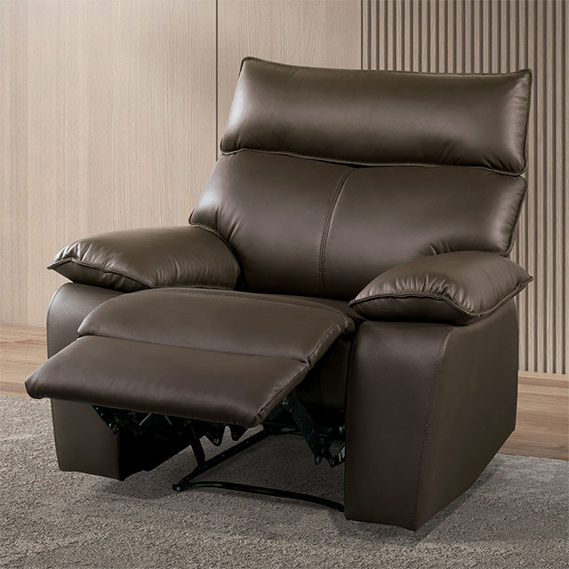 Furniture Of America Onoria Manual Recline Chair FM69008BR-CH-M Brown Contemporary - sofafair.com