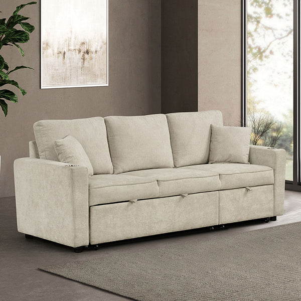 Furniture Of America Kendal Sleeper Sofa Sectional FM6965BG-SF-PK Beige Contemporary - sofafair.com