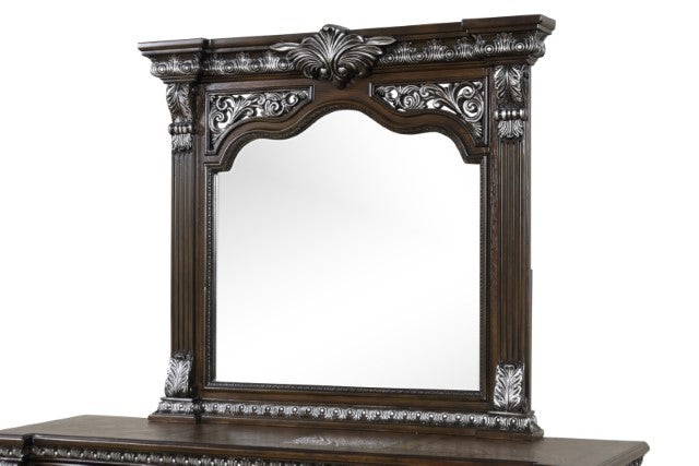 Furniture Of America Promenade Mirror FM70002DB-M Espresso Traditional - sofafair.com