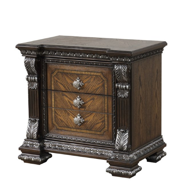 Furniture Of America Promenade Nightstand FM70002DB-N Espresso Traditional - sofafair.com