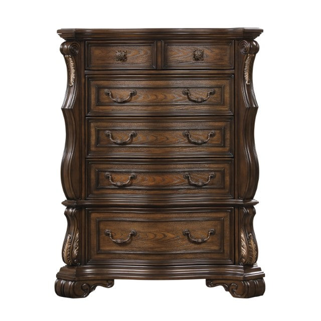 Furniture Of America Leovanni Chest FM70003DB-C Dark Brown Traditional - sofafair.com