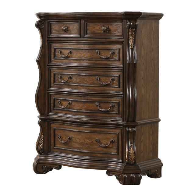 Furniture Of America Leovanni Chest FM70003DB-C Dark Brown Traditional - sofafair.com