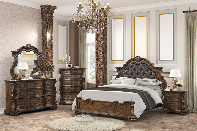 Furniture Of America Leovanni Bed FM70003DB-F-CONF Dark Brown Traditional - sofafair.com