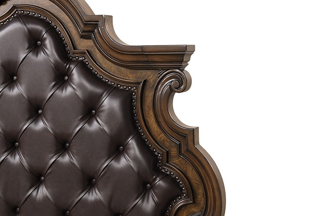 Furniture Of America Leovanni Bed FM70003DB-F-CONF Dark Brown Traditional - sofafair.com