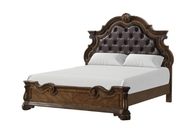 Furniture Of America Leovanni Bed FM70003DB-F-CONF Dark Brown Traditional - sofafair.com