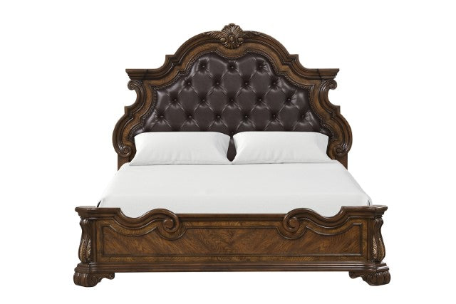 Furniture Of America Leovanni Bed FM70003DB-F-CONF Dark Brown Traditional - sofafair.com