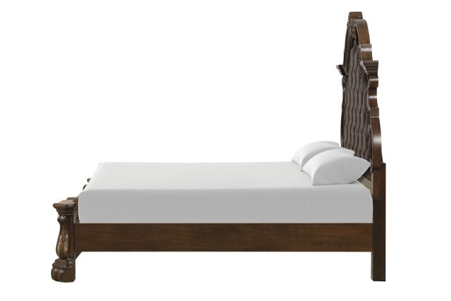 Furniture Of America Leovanni Bed FM70003DB-F-CONF Dark Brown Traditional - sofafair.com